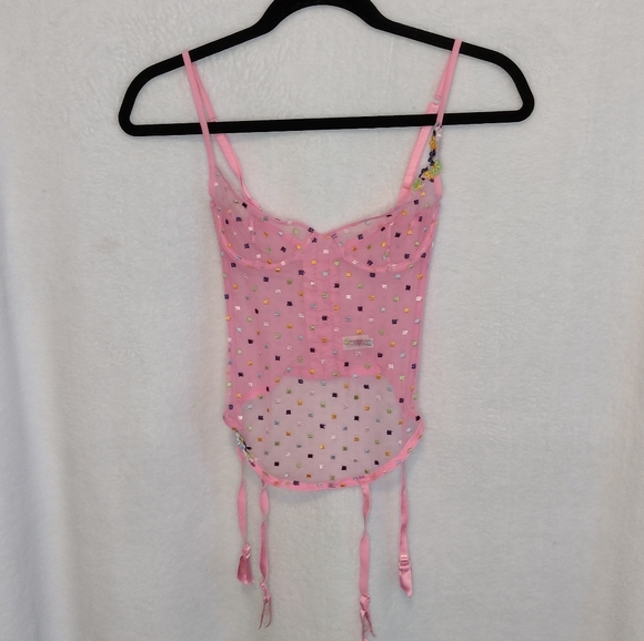 La Perla Other - Pink Polka Dot Sheer La Perla Corset
